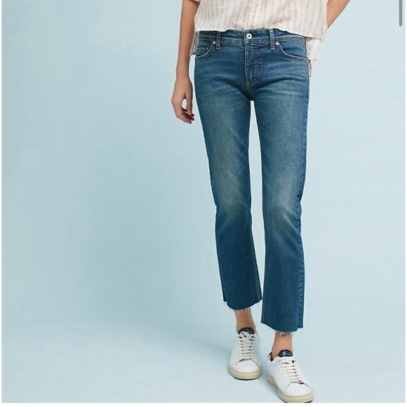 Anthropologie Pilcro and the letterpress slim straight jeans size 27 raw hem - Picture 1 of 9